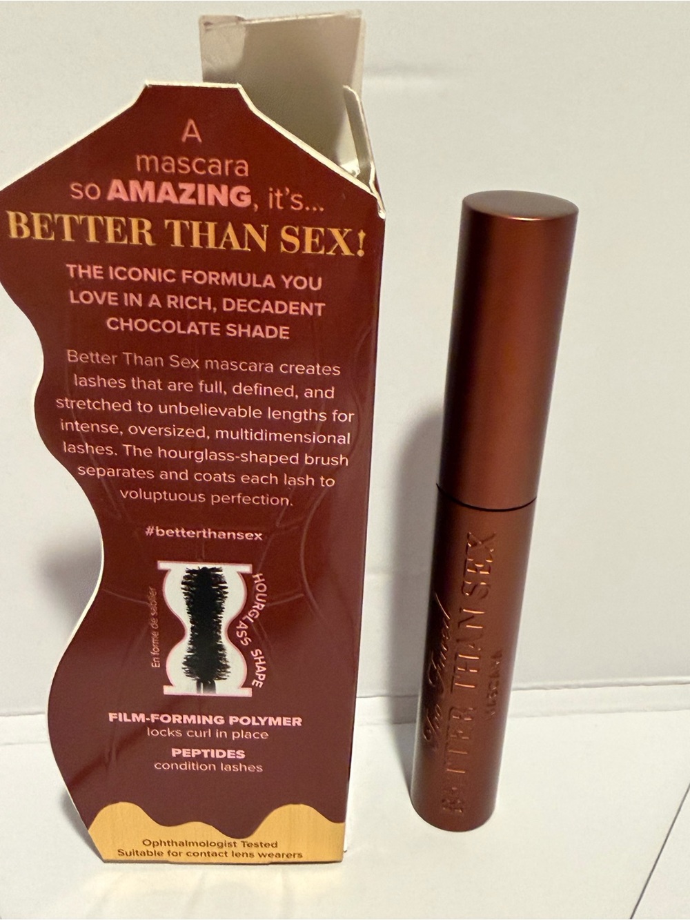 NIB! Too Faced Better Than Sex Mascara CHOCOLATE 0.27oz/8ml - Picture 3 of 5